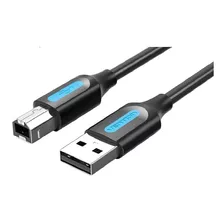 Cabo Usb 2.0 Para Usb B Impressora Scanner 5m Vention Coqbj Cor Preto