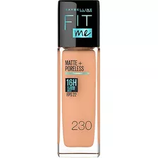 Base Líquida Maybelline Fit Me Matte + Poreless Fps 22 30ml Tono 230 Natural Buff