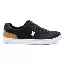 Sapatenis Tenis Masculino Polo Plus Original Couro Eco Promo