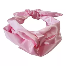 Turbante Rosa Bebe De Cetim