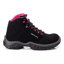 Bota Segurança Estival Feminino Preto/pink Ca 44.558 Ob