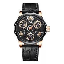 Reloj De Hombre Impermeable De Cuero De Lujo Mini Focus Top