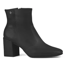 Bota Cano Curto Em Couro Di Valentini 5096.10476 - Preto