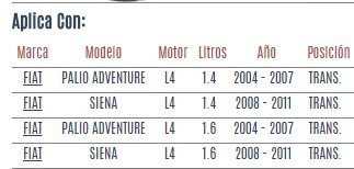 Soporte Motor Trans. Fiat Siena L4 1.4 / 1.6 2008 A 2011 Vzl Foto 2