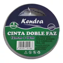 Cinta Doble Faz Kendra 12mm X 10 M Por Unidad 