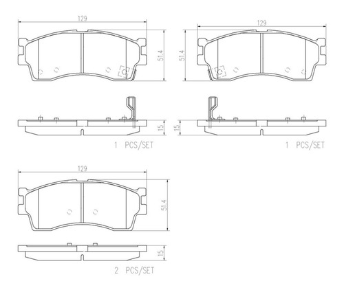 Kit Balatas Cermicas Delanteras Brembo Spectra 2001 - 2004 Foto 2