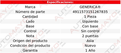 Un Espejo Izquierdo S/control Genrica Sunfire 1995-2005 Foto 2