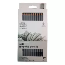 Set X12 Lápices De Grafito Winsor & Newton En Lata