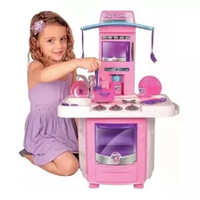 Cozinha Infantil Menina Completa Pia Fogão Agua Big Star