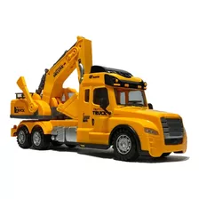 Caminhão De Construção Controle Remoto Cor Amarelo