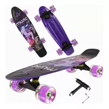 Patineta Skateboard Tipo Penny Cruiser Freestyle Rueda Luces