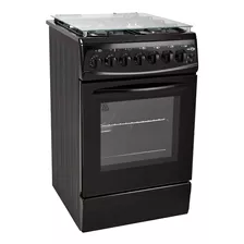 Cocina Delne Te 5631 - Black Gas Envasado 3 Hornallas Negra 220v Puerta Con Visor 46l