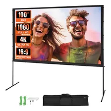 Pantalla Para Proyector Con Soporte 100 Pulgadas 4k Hd 16:9