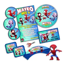 Kit Imprimible Spidey Y Sus Amigos Personalizado Cumple