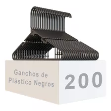 200 Ganchos Negros Para Ropa