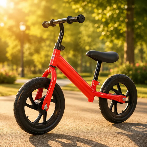 Bicicleta De Equilíbrio Infantil Bike Aro 12 Sem Pedal Brinquedo Bebe Criança Meninos E Meninas Leve E Resistente Vermelha Vermelho