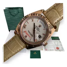  Reloj Rolex Day Date Correas Cocodrilo Zafiro Automatico 