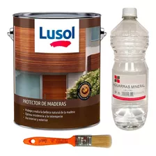 Protector Para Madera Lusol 4 Lts. + 1 Litro Aguarras