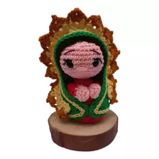 Mini Virgen De Guadalupe Tejida En Técnica De Crochet