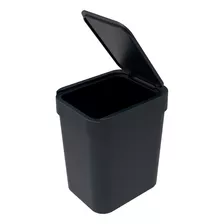 Papelera De Plástico Soprano 2.5l Negro