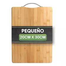 Tabla Para Picar Bambú Y Madera 3en1 Con Agarradera 20x30cm