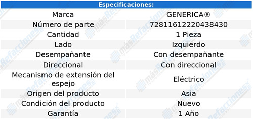 Espejo Izquierdo Elect Pathfinder De 2017 A 2018 Genrica Foto 2