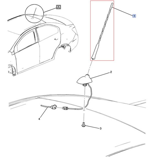 Antena Radio Buick Encore 1.4l L4 2018 Foto 3