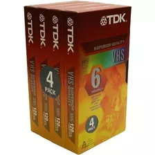 Tdk 4 Pack T-120 Vhs Video Tape