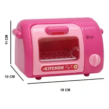 Juguete Horno De Cocina Electrico Sonido Mini Plastico Niñas Color Rosa