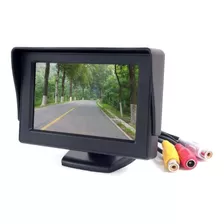 Tela Fixa Monitor Veicular 4.3 Vídeo Lcd Para Câmera Ré 