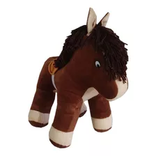 Cavalo De Pelúcia Brinquedo P Marrom Decoração 22 Cm