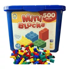 Super Kit Blocos De Montar 500-peças Na Caixa Mini Blocks-