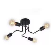 Lustre Sputnik Black Assimétrico Decoração Luminaria Retro 