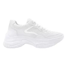 Tenis Feminino Sneaker Chunck Plataforma Confort Branco