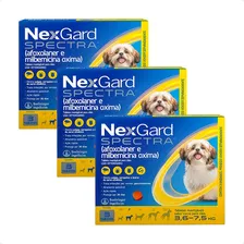 3 Nexgard Spectra Para Cães 3,6 A 7,5kg Antipulga - 3 Tab