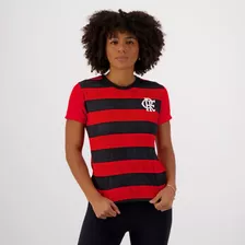 Camisa Flamengo Shout Feminina Vermelha E Preta