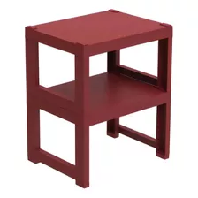 Estante Demi Quadra Vermelho Merlot Com 2 Prateleiras