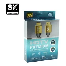 Cable Hdmi 2.1 8k Ultra Hd 3d 120hz 4320p Premium 1.5 Metros