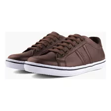 Zapatilla Urbana De Cuero Marron Vintage Hombre Boating