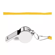 Apito De Metal Profissional Com Cordão Pack 2 Unidades Cor Amarelo