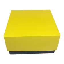 Caixas Bijuteria E Semi Joia Papel Amarelo/preto 7,5cm