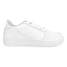 Tenis Escolar Blanco Blasito Piel 440 18 Al 26