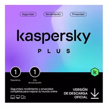 Licencia Original Kaspersky Plus + Vpn - 1 Pc 1 Año