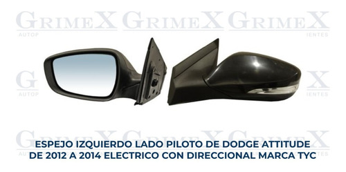 Espejo Attitude 2012-2013-2014 Electrico C/direccional Ore Foto 2
