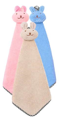 Kit 3 Enxoval Naninha Infantil Coelho  Bichinho Criança Bebê Coelho Tons Pasteis