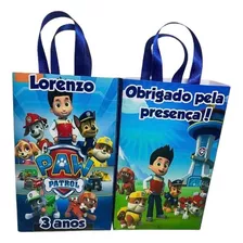 35 Lembrancinha Personalizada Sacolinha Patrulha Canina