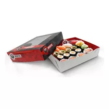 Embalagem Para Sushi E Comida Oriental Preta G - 100 Unid.