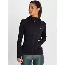 Polerón Mujer F. Zip Hoodie Warmer Negra Bsoul