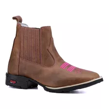 Bota Texana Country Botina Feminina Bico Quadrado