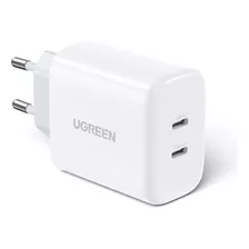 Ugreen Cargador Pd Usb-c + Usb-c 40w (20w+20w) Blanco